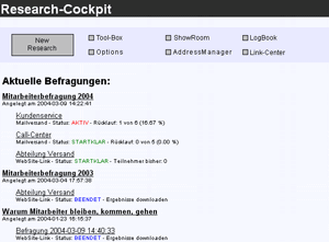 Screenshot: Worktogether Research-Cockpit